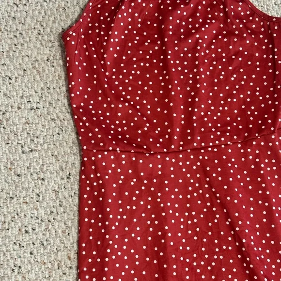 New With Tags Red Polka Dot Halter Maxi Dress - Picture 6 of 8